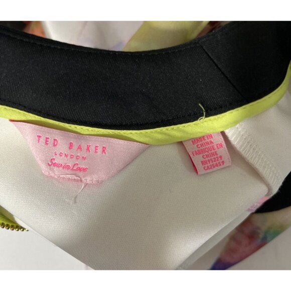 Ted Baker London Sew In Love Floral Neoprene Mini Dress Women (No size tag) - Picture 8 of 11